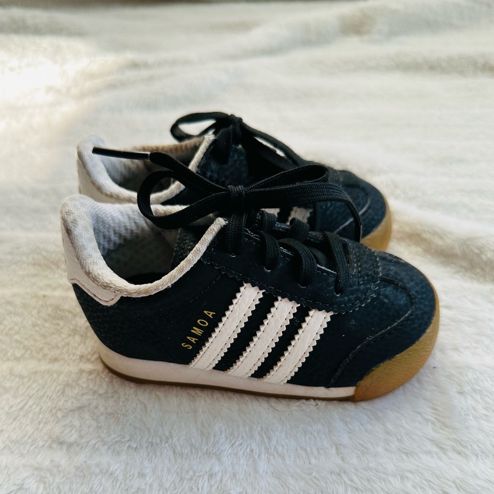 Adidas Samoa Black and White Baby Sneakers